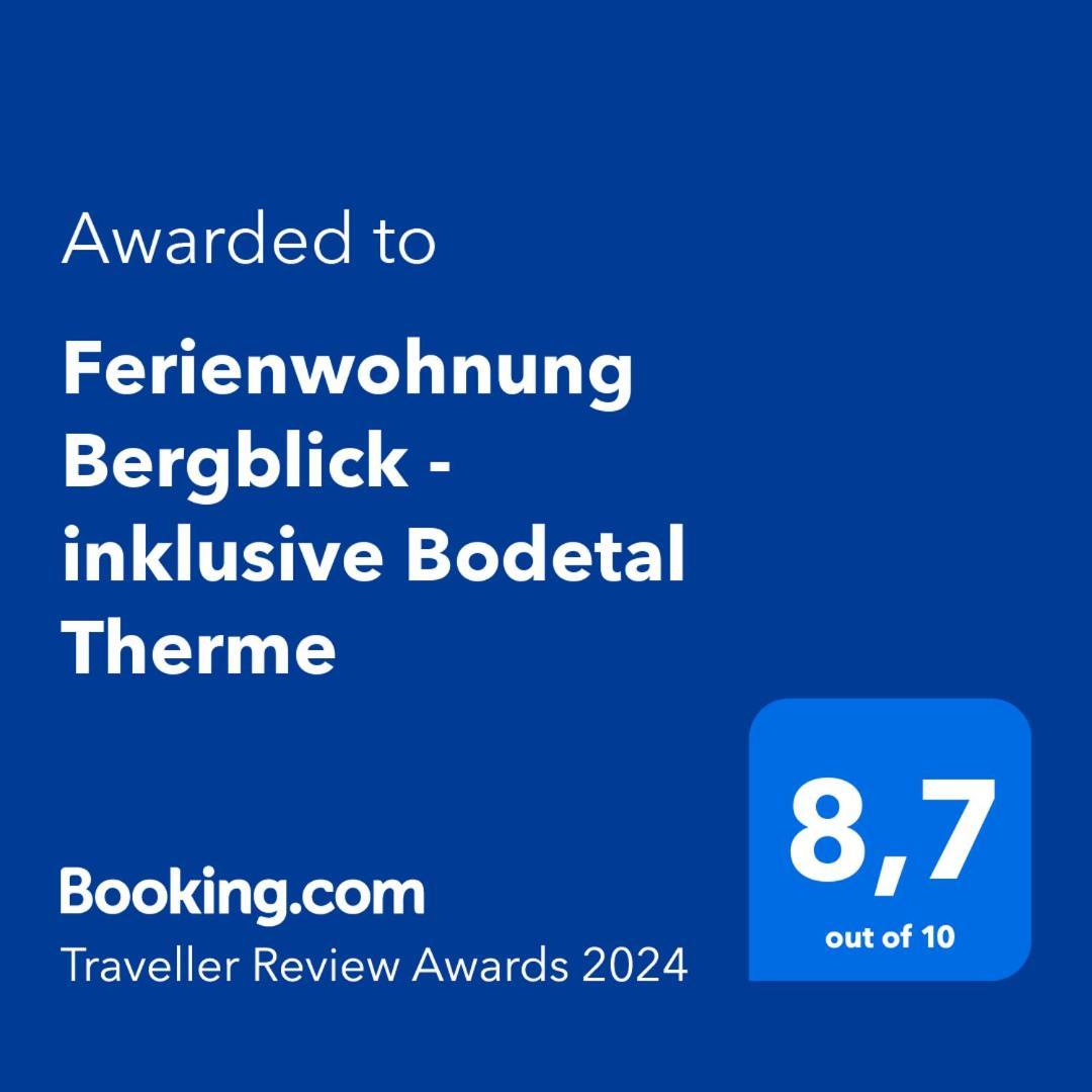 Ferienwohnung Bergblick - Inklusive Bodetal Therme 탈레 외부 사진